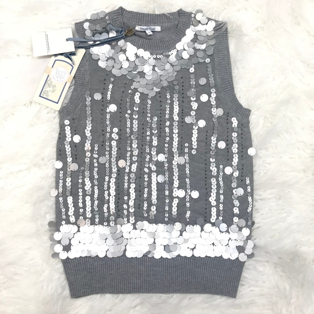 SILVIAN HEACH / HEACH DOLLS SEQUIN SWEATER SIZE 8
